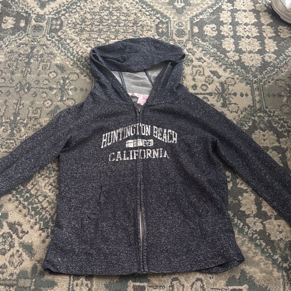 PINK Victoria's Secret Navy Zip-Up Hoodie